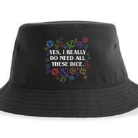 Yes I Really Do Need All These Dice Tabletop Rpg Sustainable Bucket Hat