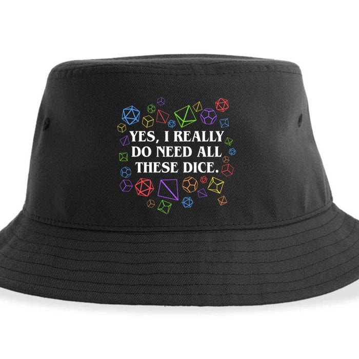 Yes I Really Do Need All These Dice Tabletop Rpg Sustainable Bucket Hat