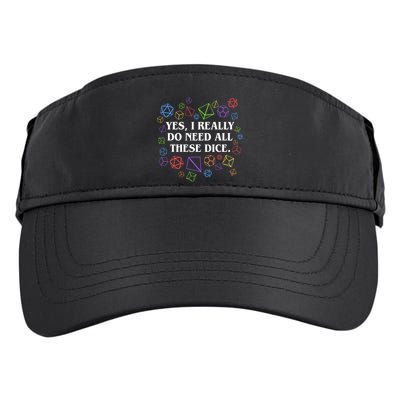 Yes I Really Do Need All These Dice Tabletop Rpg Adult Drive Performance Visor