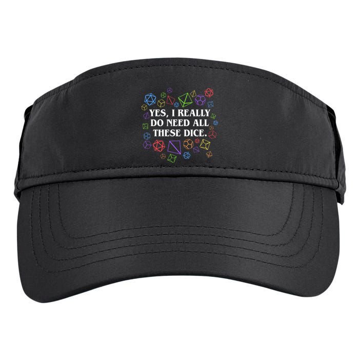 Yes I Really Do Need All These Dice Tabletop Rpg Adult Drive Performance Visor