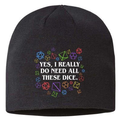 Yes I Really Do Need All These Dice Tabletop Rpg Sustainable Beanie
