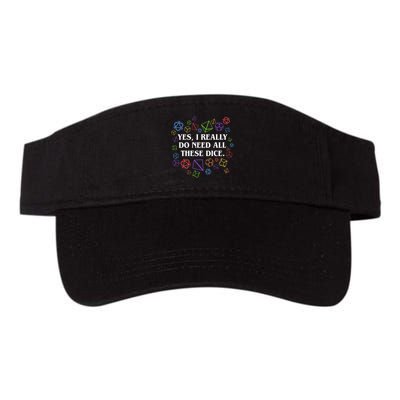 Yes I Really Do Need All These Dice Tabletop Rpg Valucap Bio-Washed Visor