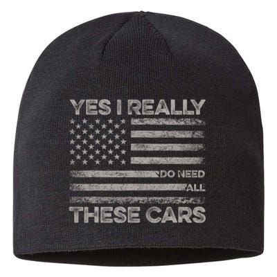 Yes I Really Do Need All These Cars Funny Dad Sustainable Beanie