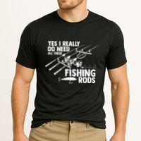 Yes I Really Do Need All These Fishing Rods Fisherman Cooling Performance Crew T-Shirt