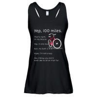 Yep I Rode 100 Miles Sarcastic Cyclist Cycling Ride  Ladies Essential Flowy Tank