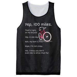 Yep I Rode 100 Miles Sarcastic Cyclist Cycling Ride  Mesh Reversible Basketball Jersey Tank