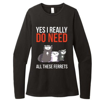 Yes I Really Do Need All These Ferrets Funny Ferret Gift Womens CVC Long Sleeve Shirt