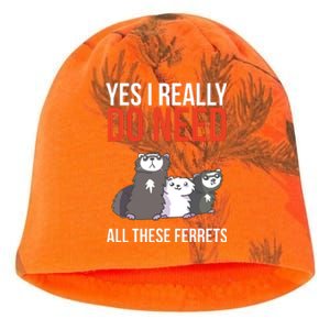 Yes I Really Do Need All These Ferrets Funny Ferret Gift Kati - Camo Knit Beanie