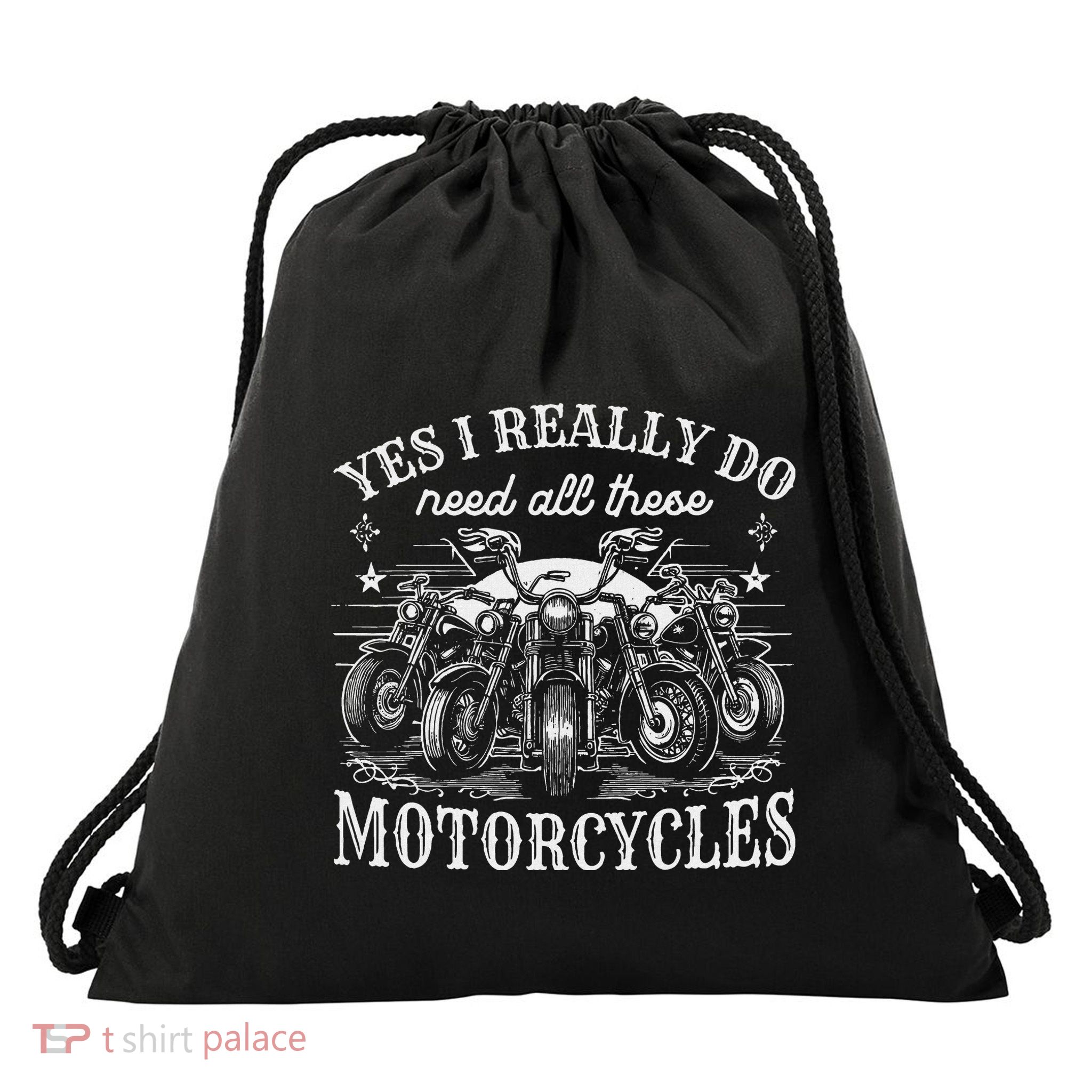 Yes I Really Do Need All These Motorcycles Vintage Garage Drawstring Bag