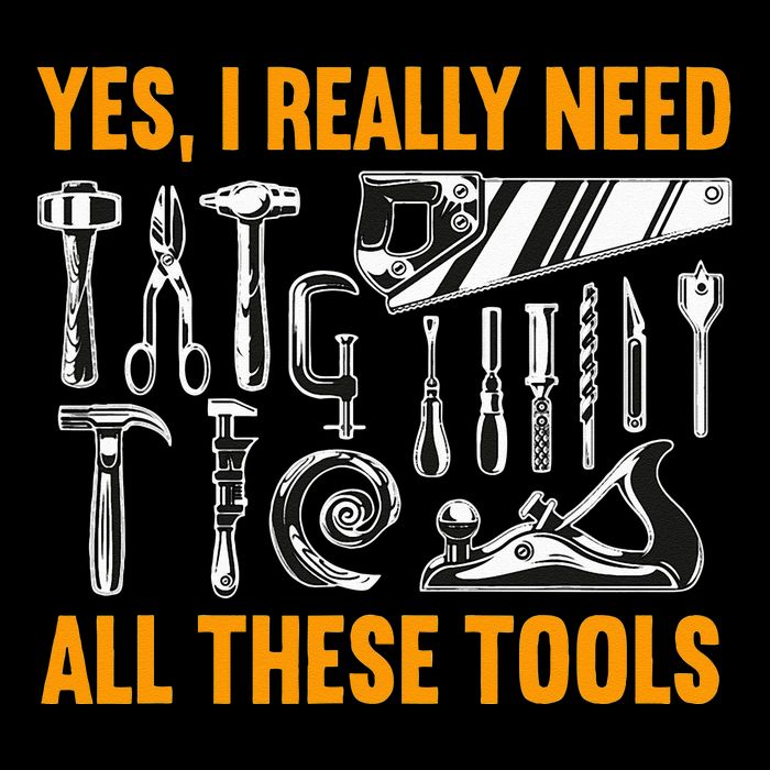 Yes I Really Need All These Tools Carpenter Woodworking Stripe Pom Pom Beanie