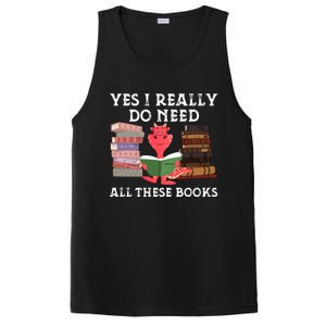 Yes I Really Do Need All These Books Funny Dragon Reading Cute Gift PosiCharge Competitor Tank