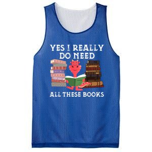 Yes I Really Do Need All These Books Funny Dragon Reading Cute Gift Mesh Reversible Basketball Jersey Tank