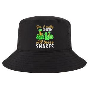 Yes I Really Do Need All These Snakes Reptile Python Cool Comfort Performance Bucket Hat