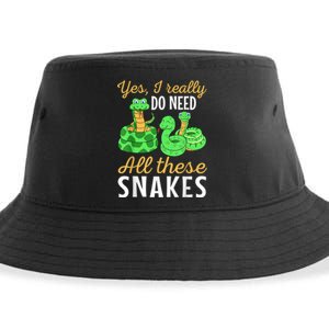 Yes I Really Do Need All These Snakes Reptile Python Sustainable Bucket Hat