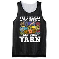 Yes I Really Do Need All This Yarn Knitting Crocheting Mesh Reversible Basketball Jersey Tank