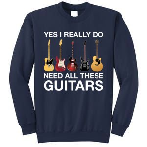 Yes I Really Do Need All These Guitars Active Sweatshirt