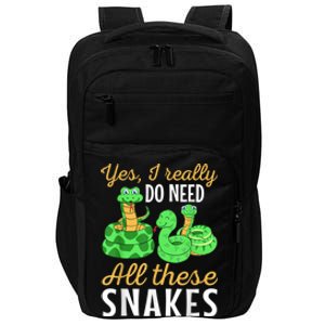 Yes I Really Do Need All These Snakes Reptile Python Impact Tech Backpack