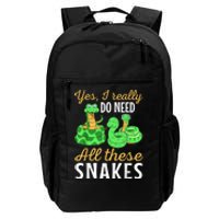 Yes I Really Do Need All These Snakes Reptile Python Daily Commute Backpack