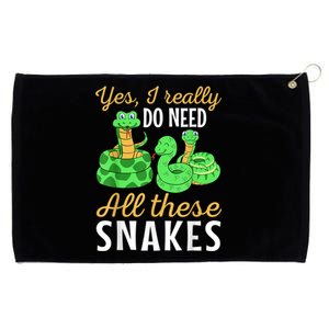 Yes I Really Do Need All These Snakes Reptile Python Grommeted Golf Towel