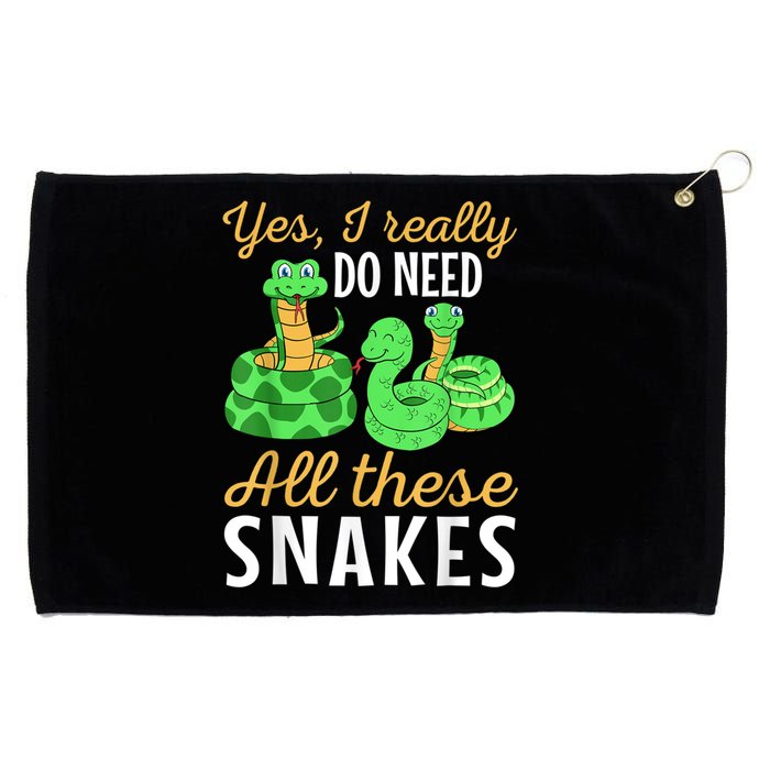 Yes I Really Do Need All These Snakes Reptile Python Grommeted Golf Towel