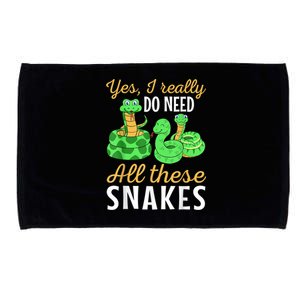 Yes I Really Do Need All These Snakes Reptile Python Microfiber Hand Towel