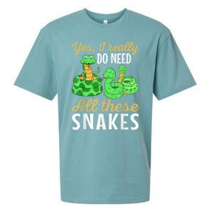 Yes I Really Do Need All These Snakes Reptile Python Sueded Cloud Jersey T-Shirt