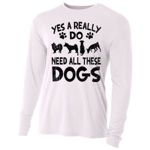 Yes I Really Do Need All These Dogs Cooling Performance Long Sleeve Crew