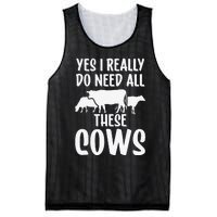 Yes I Really Do Need All These Cows Animals Lover Farm Cow Mesh Reversible Basketball Jersey Tank