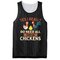 Yes I Really Do Need All These Chickens Chicken Lover Farm Mesh Reversible Basketball Jersey Tank