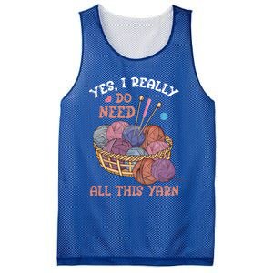 Yes I Really Do Need All This Yarn Crochet Cute Gift Mesh Reversible Basketball Jersey Tank