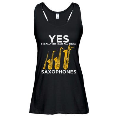 Yes I Really Do Need All These Saxophones Ladies Essential Flowy Tank