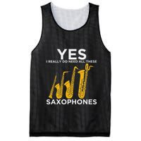 Yes I Really Do Need All These Saxophones Mesh Reversible Basketball Jersey Tank