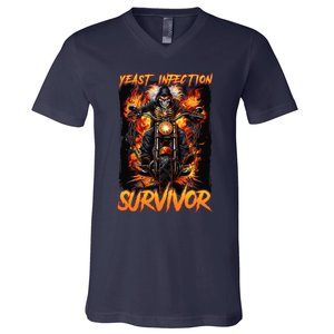 Yeast Infection Survivor V-Neck T-Shirt