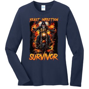 Yeast Infection Survivor Ladies Long Sleeve Shirt