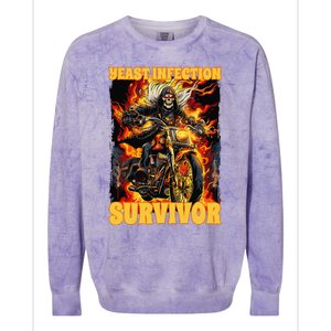 Yeast Infection Survivor Colorblast Crewneck Sweatshirt