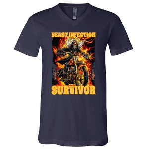 Yeast Infection Survivor V-Neck T-Shirt