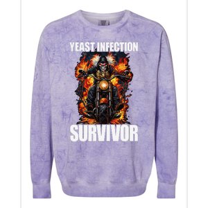 Yeast Infection Survivor Colorblast Crewneck Sweatshirt