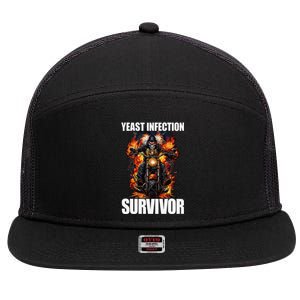 Yeast Infection Survivor 7 Panel Mesh Trucker Snapback Hat