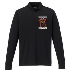 Yeast Infection Survivor Performance Long Sleeve Polo