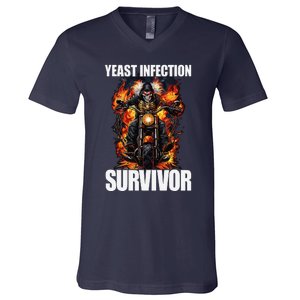 Yeast Infection Survivor V-Neck T-Shirt