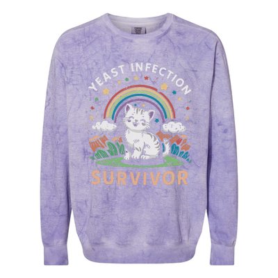 Yeast Infection Survivor Colorblast Crewneck Sweatshirt