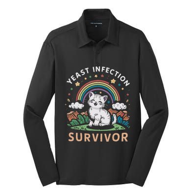 Yeast Infection Survivor Silk Touch Performance Long Sleeve Polo