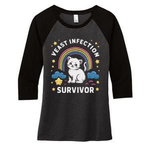 Yeast Infection Survivor Women's Tri-Blend 3/4-Sleeve Raglan Shirt