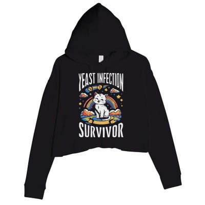 Yeast Infection Survivor Crop Fleece Hoodie