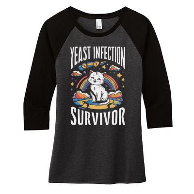 Yeast Infection Survivor Women's Tri-Blend 3/4-Sleeve Raglan Shirt