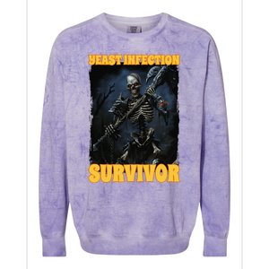 Yeast Infection Survivor Colorblast Crewneck Sweatshirt