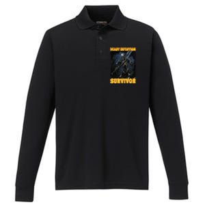 Yeast Infection Survivor Performance Long Sleeve Polo