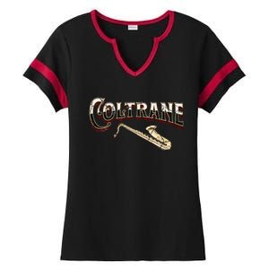 Yes I Speak Coltrane Jazz Music Lover Ladies Halftime Notch Neck Tee