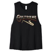 Yes I Speak Coltrane Jazz Music Lover Women's Racerback Cropped Tank