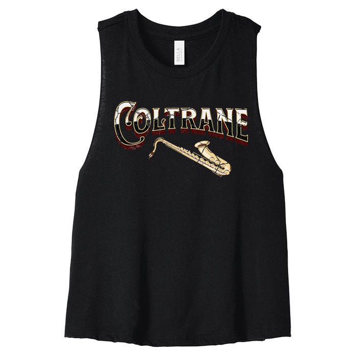 Yes I Speak Coltrane Jazz Music Lover Women's Racerback Cropped Tank